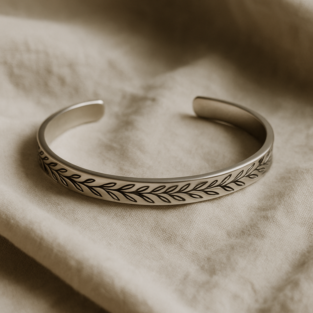Engraved Cuff Bangle