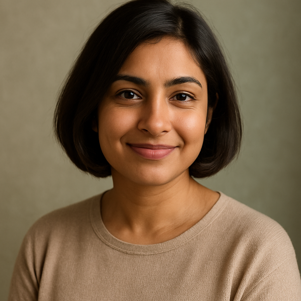 Portrait of a woman with a bob haircut