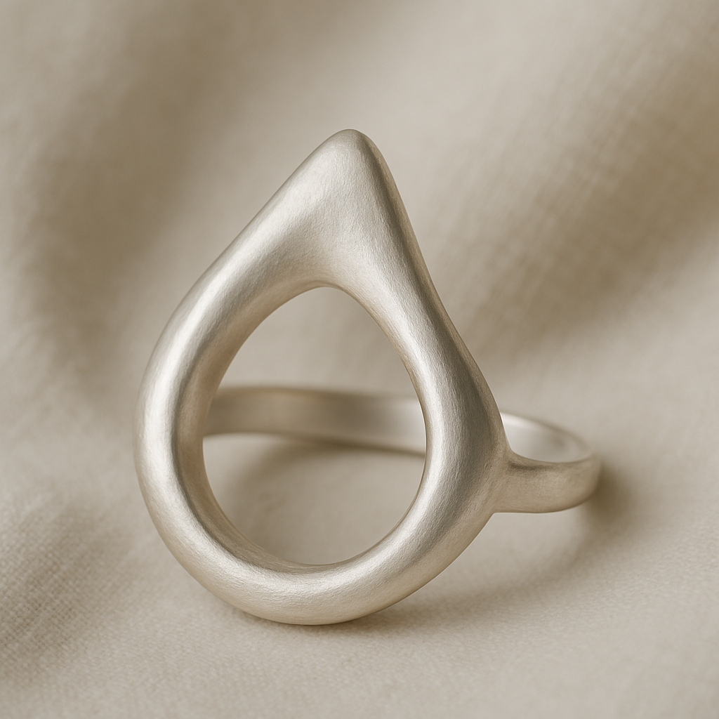 Organic Teardrop Ring