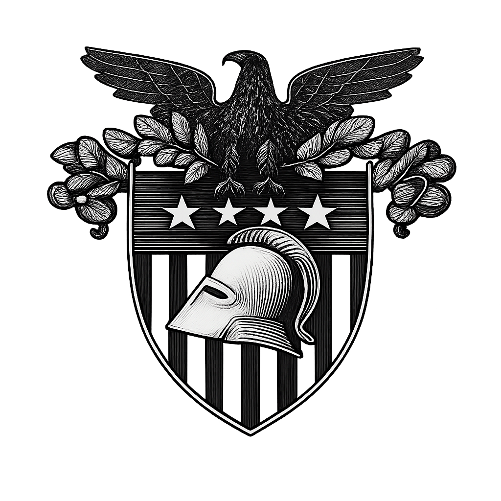 Monochrome crest mark for The United States Military Academy at West Point