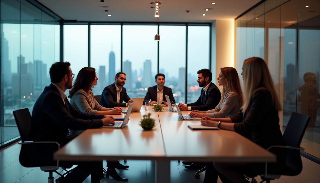 International partnership roundtable with diverse tech leaders collaborating