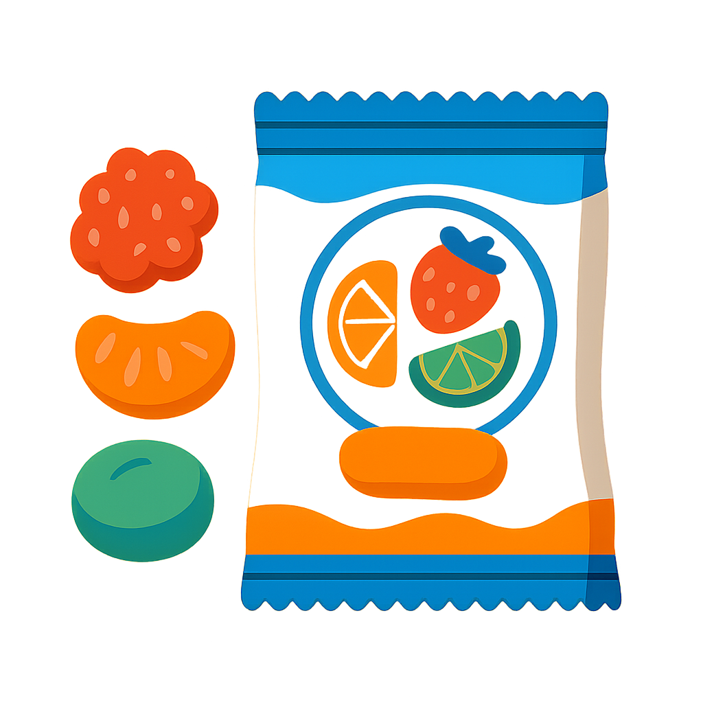 Fruity Favorites gummy category illustration