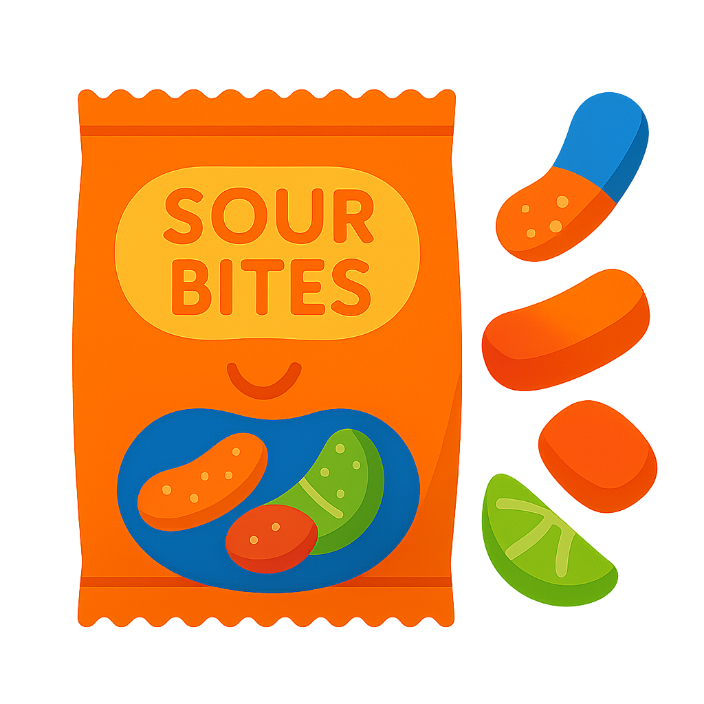 Sour Bites gummy category illustration