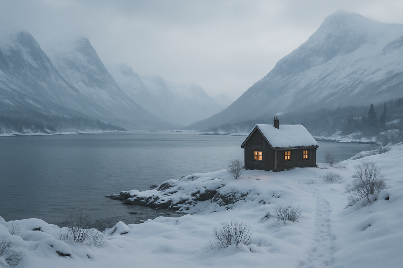 Scenic landscape along Northern Winter Quiet