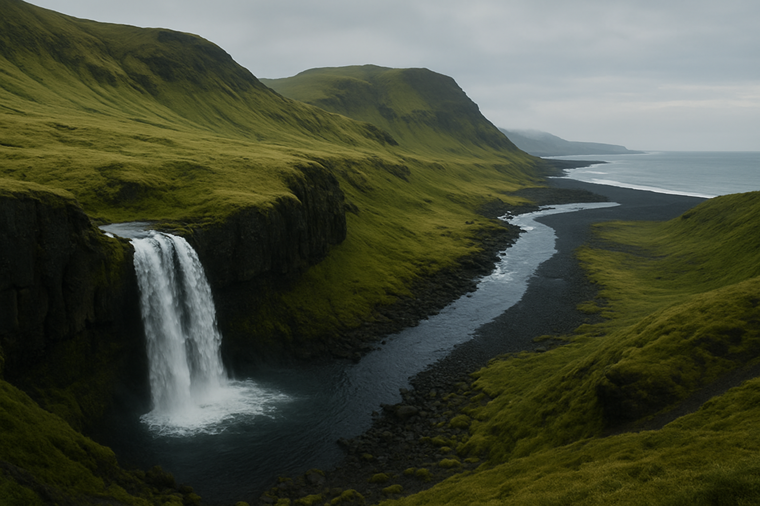 Scenic landscape in Iceland