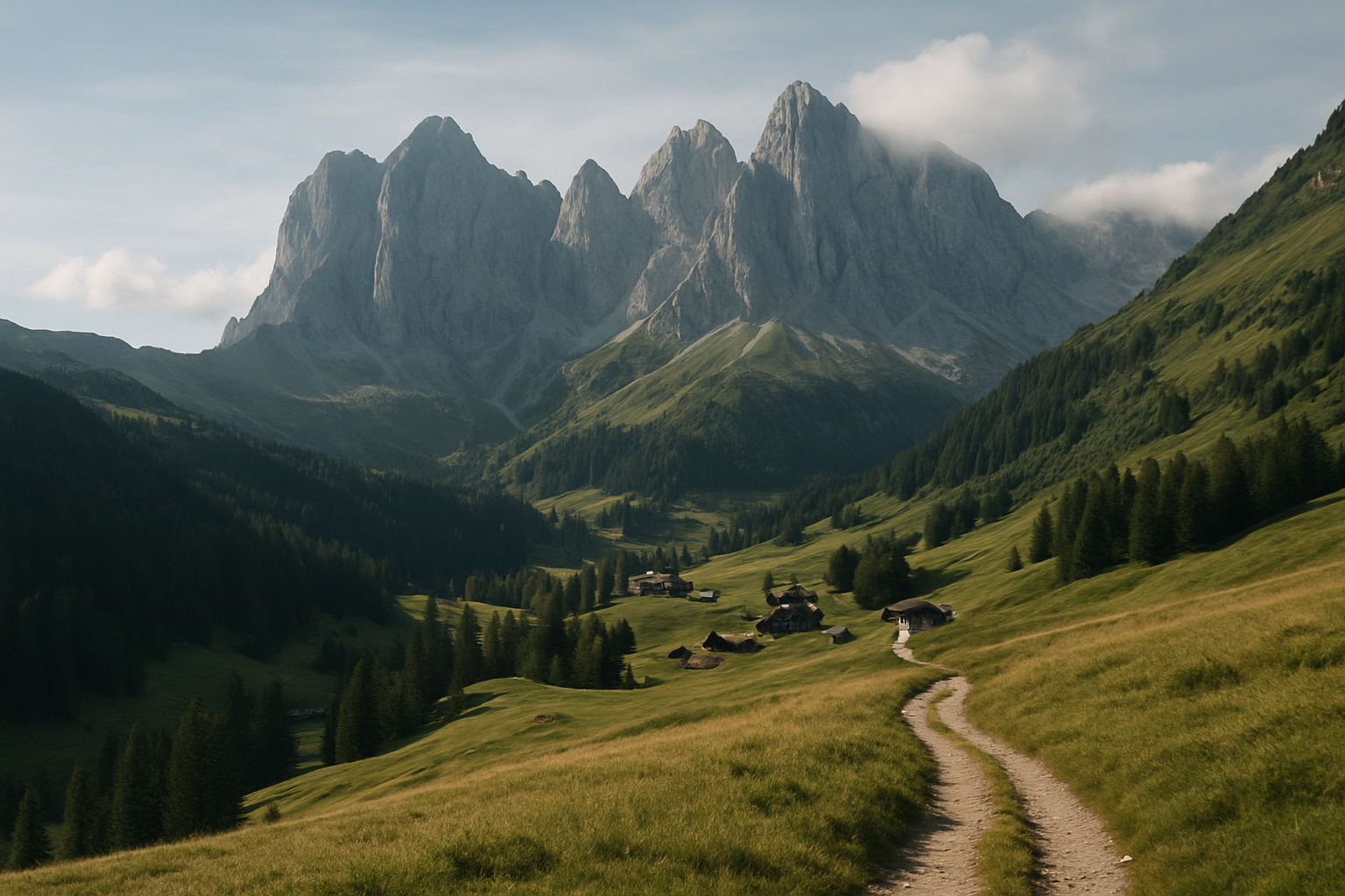 Scenic landscape in Alps