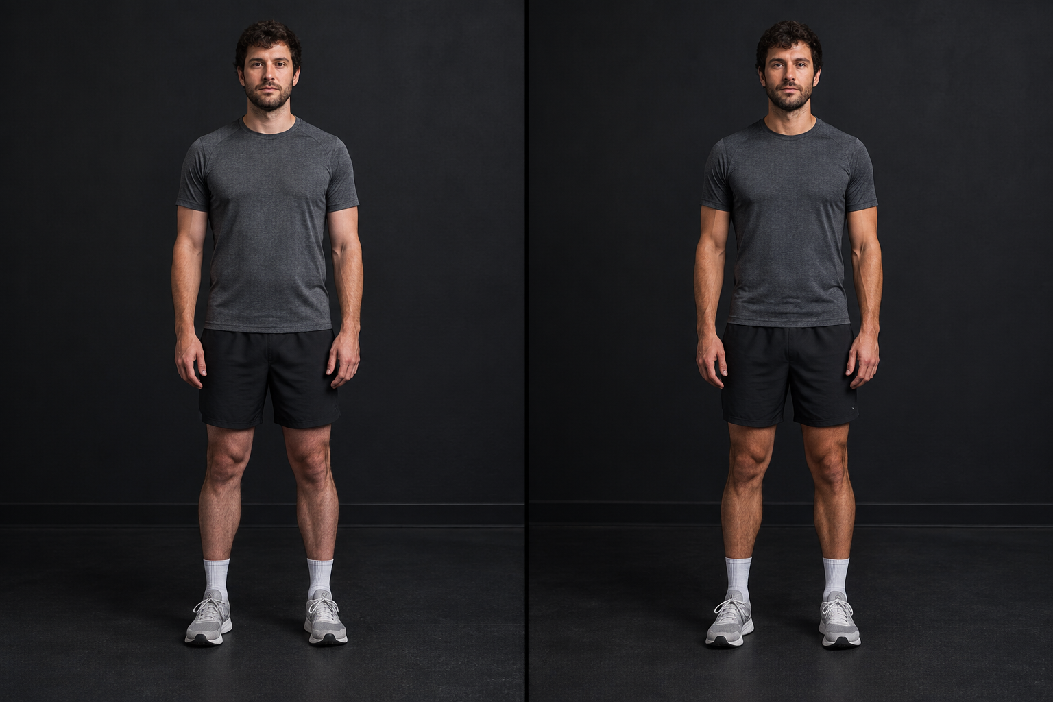 Illustrative transformation comparison for Client transformation 1: before on the left, after on the right.