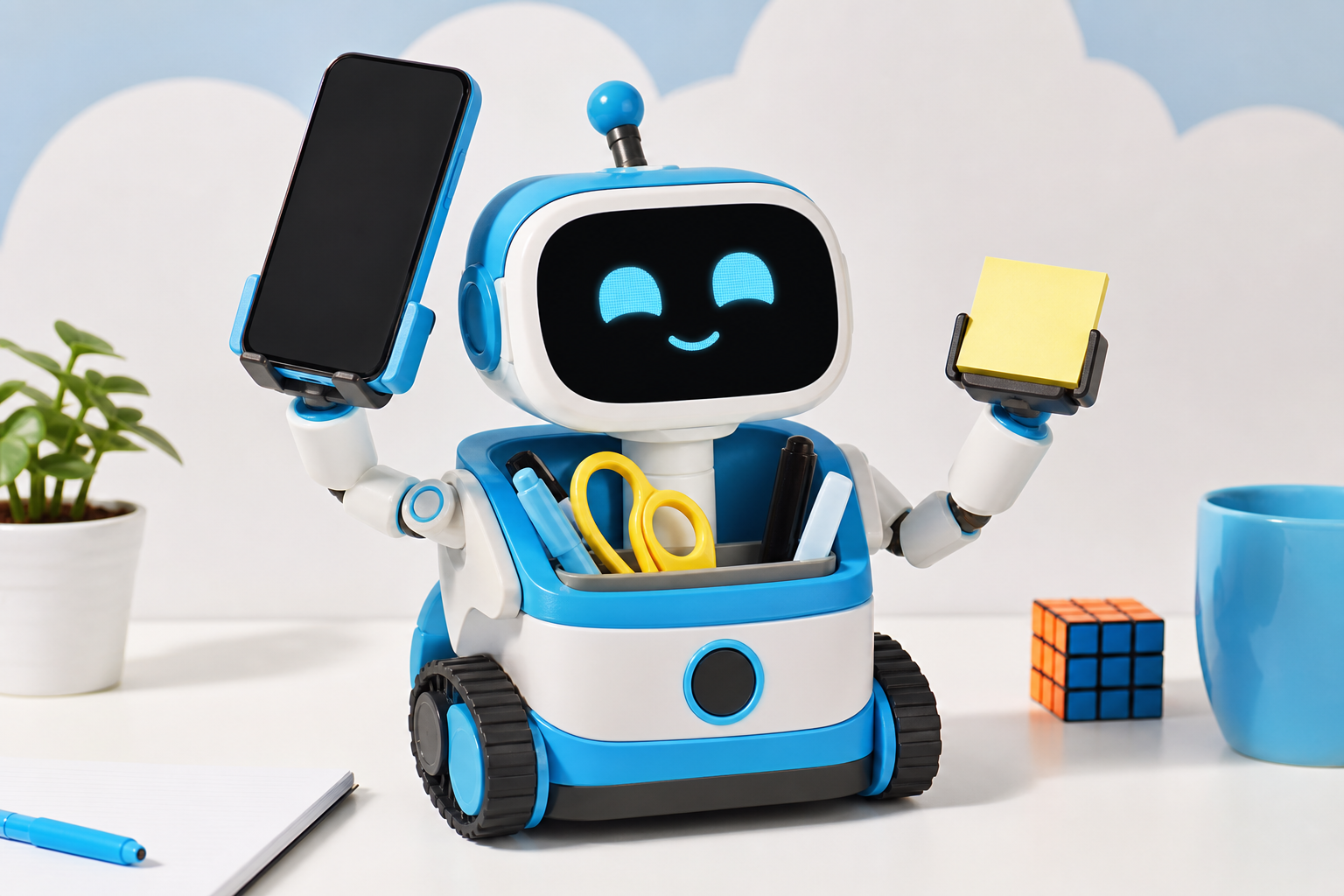 Product photo of Smart Desk Droid, a Fun Tech robot gadget