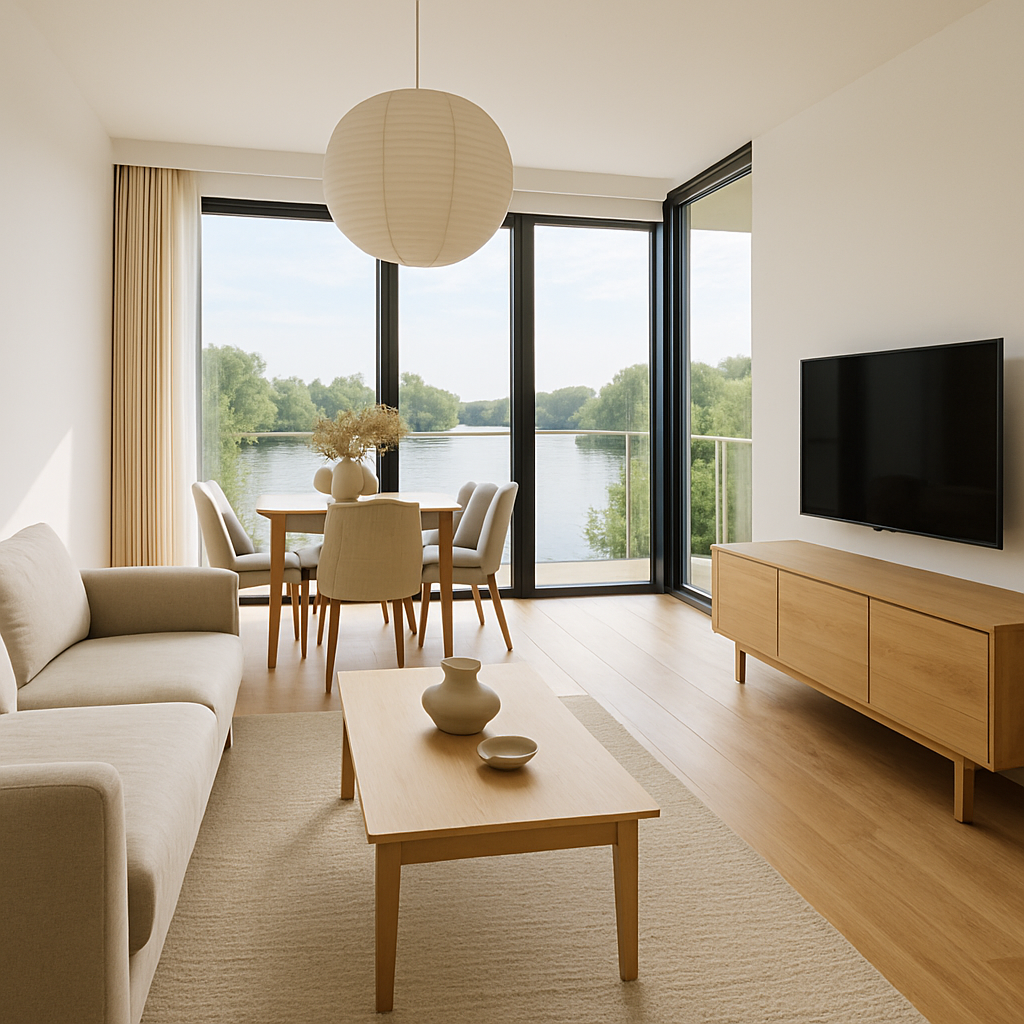 Renovated Riverside Flat in Rusanivka