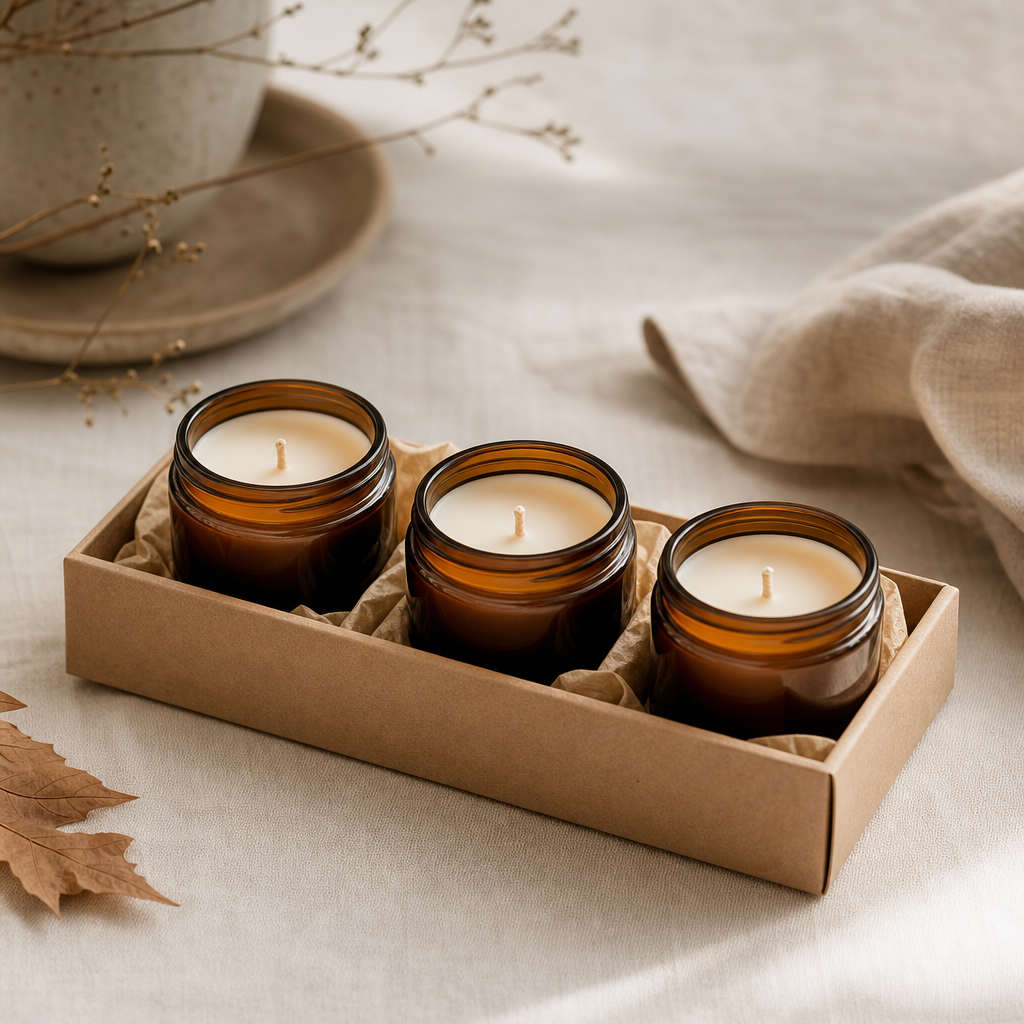 A curated trio of mini candles designed for sampling and gifting.