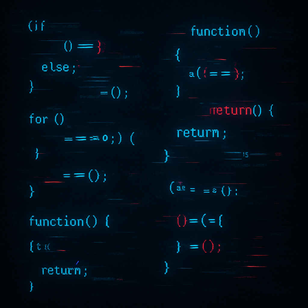 Fragmented code pattern, mysterious and high-tech
