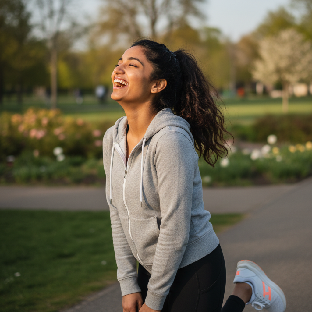 Maya Singh laughing