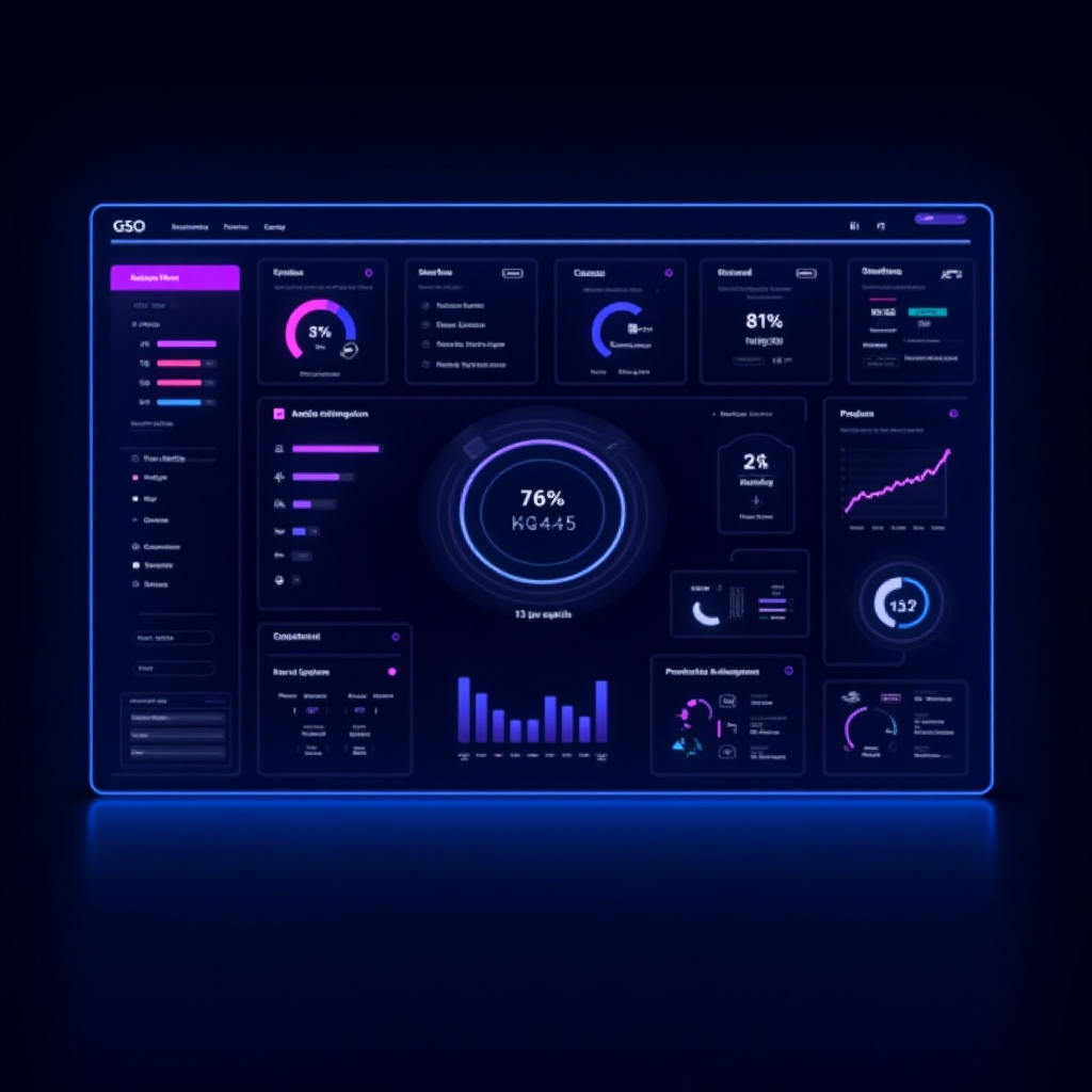Project 1 futuristic dashboard screenshot