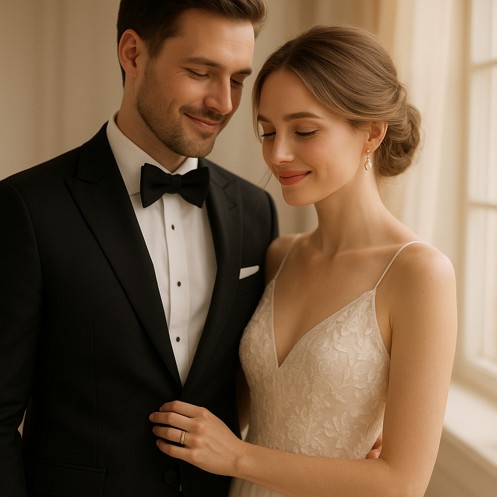 Amelia and Luca, elegant couple portrait