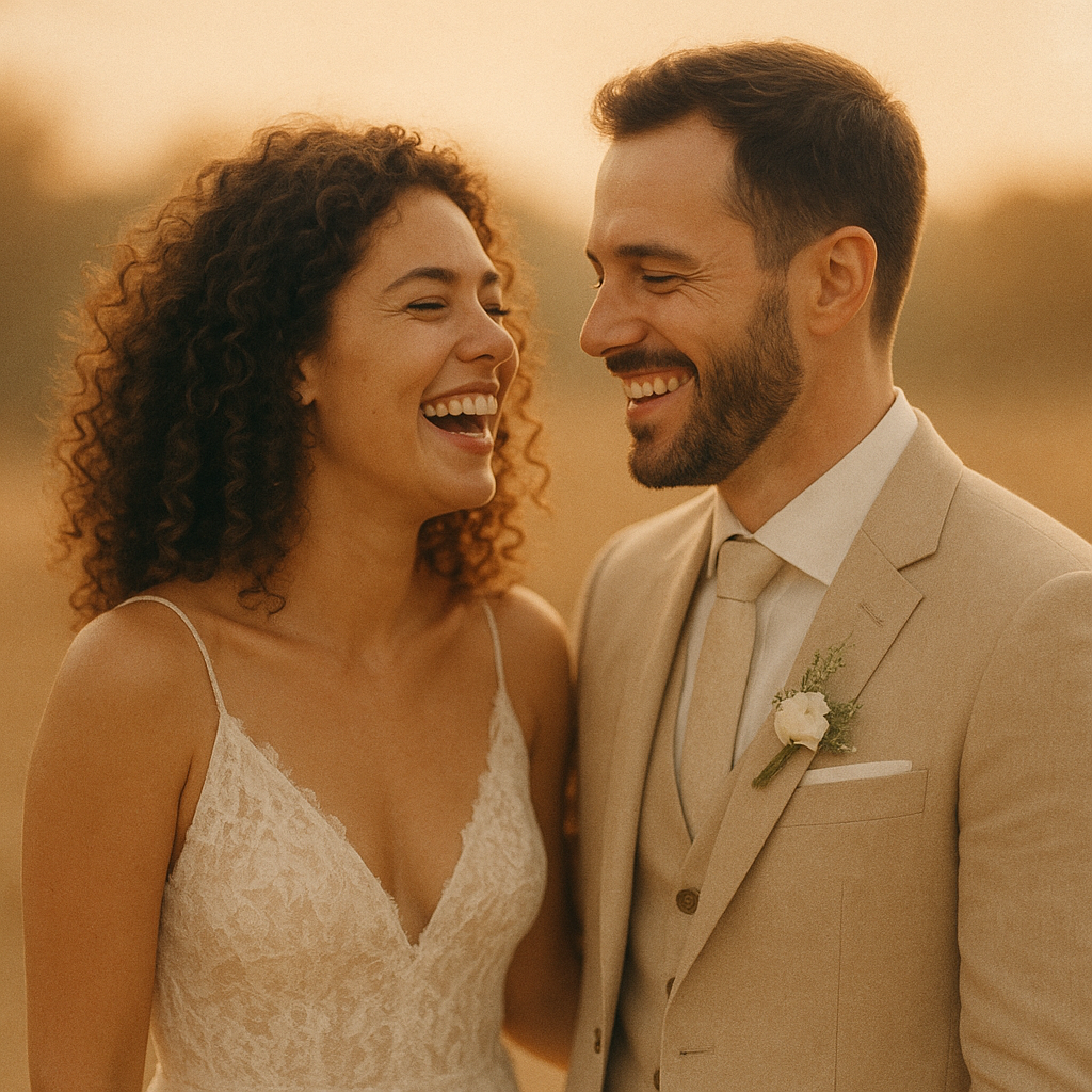 Elin and Omar, joyful couple portrait