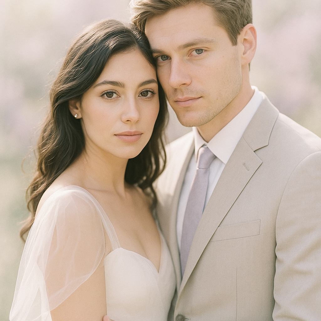 Nora and James, romantic couple portrait