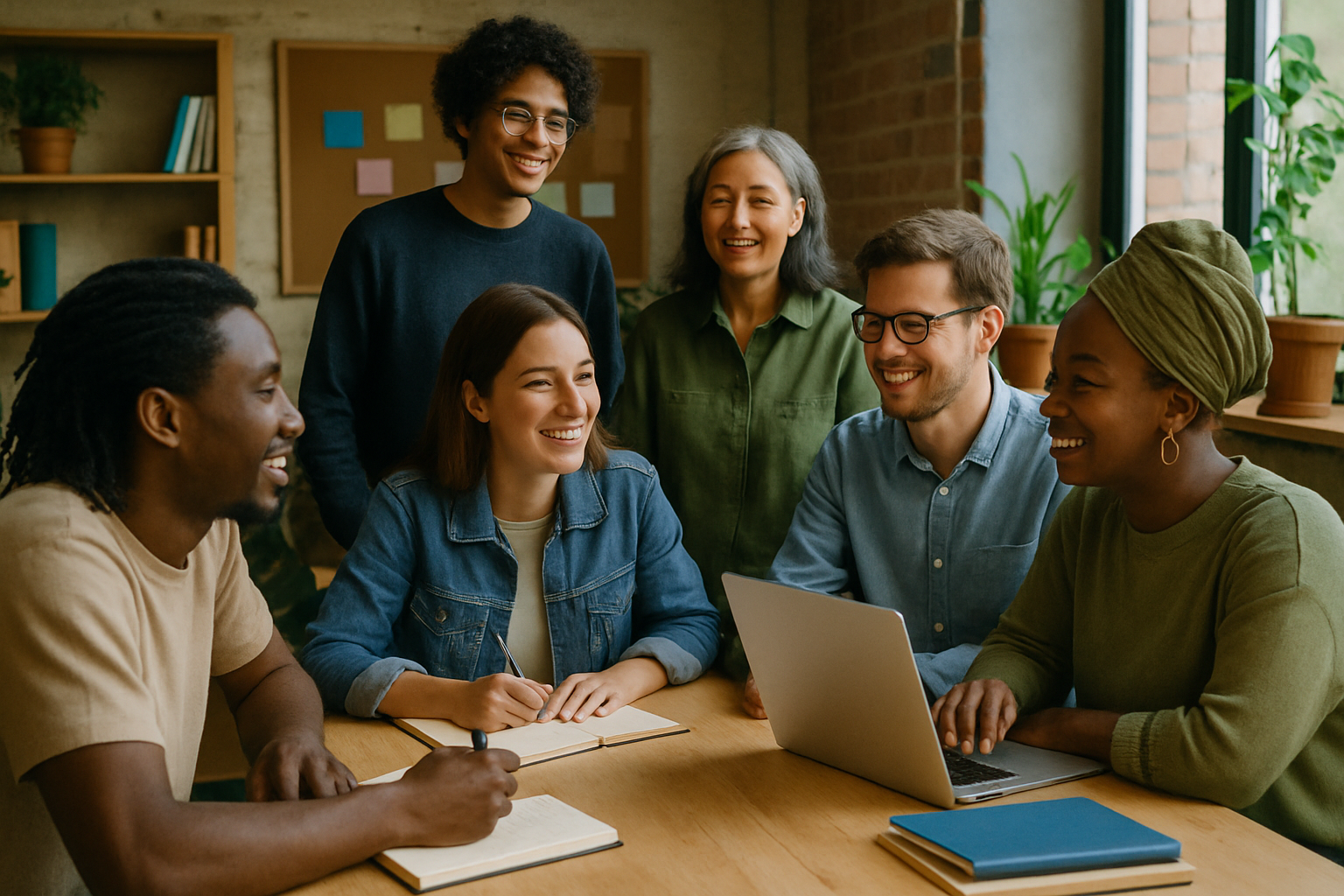 Diverse early community gathering to plan a grassroots investigative newsletter