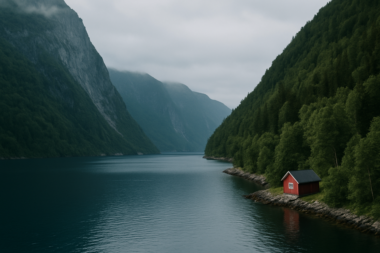Scenic landscape in Norway