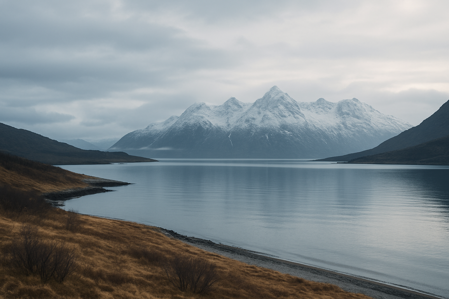Scenic landscape along Tromsø and the coast