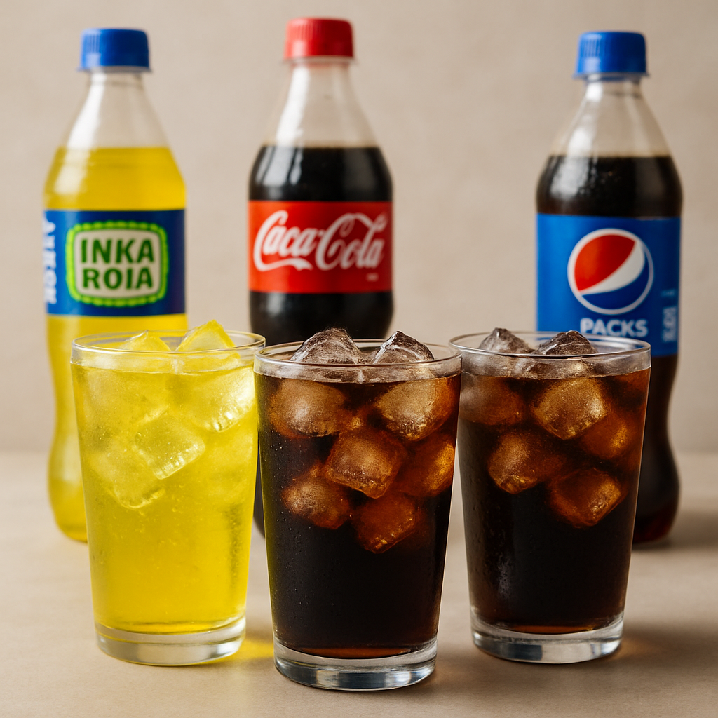 Gaseosas: Inka Kola, Coca Cola y Pepsi