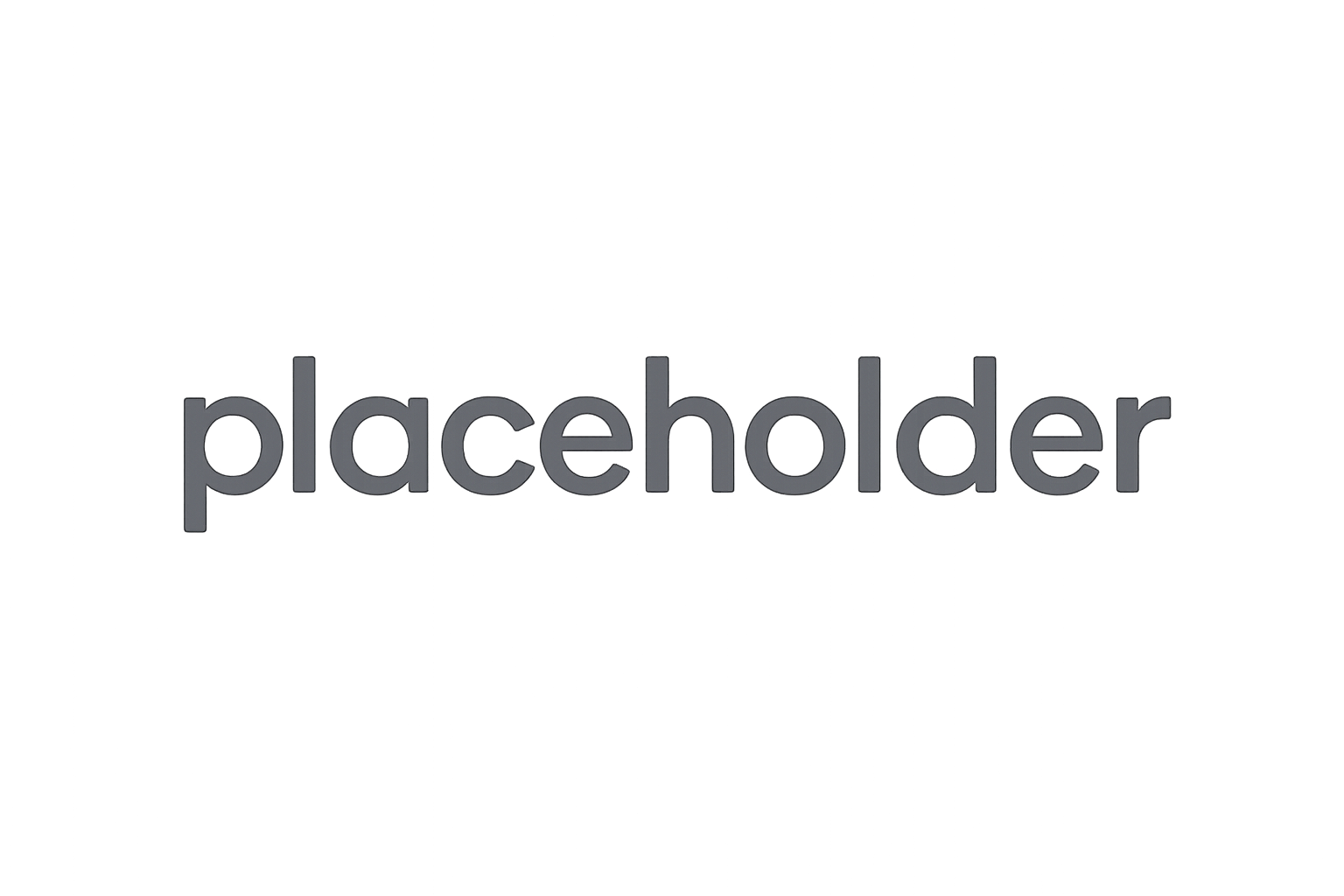 Neutral placeholder wordmark with rounded lowercase letters