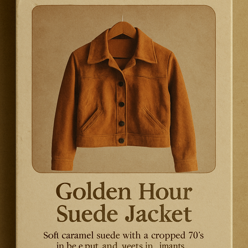Golden Hour Suede Jacket vintage clothing piece