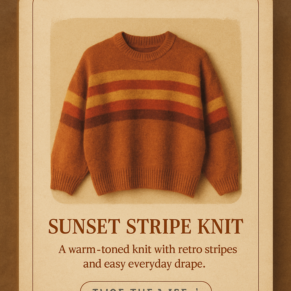 Sunset Stripe Knit vintage clothing piece