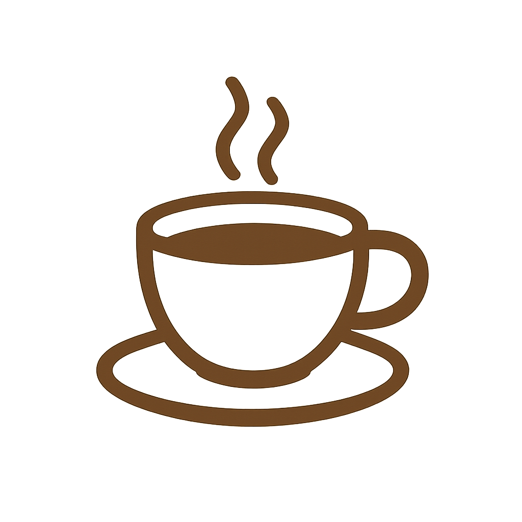 Coffee Shop Online logo: simple coffee cup icon