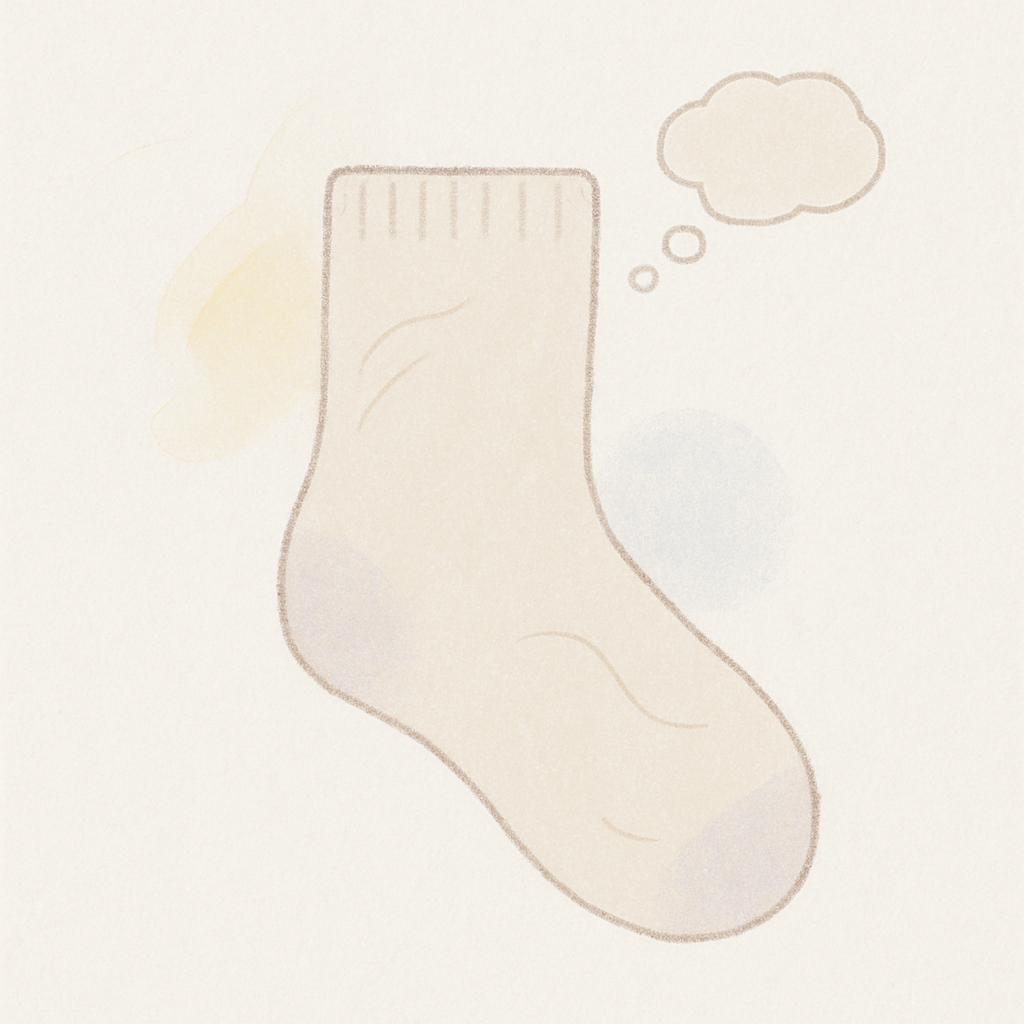 Introspective themes sock illustration