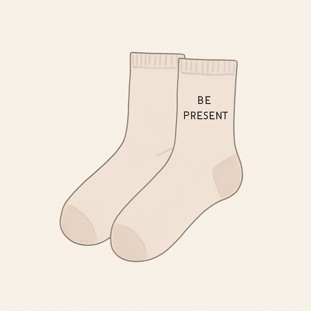 Introspective themes sock illustration