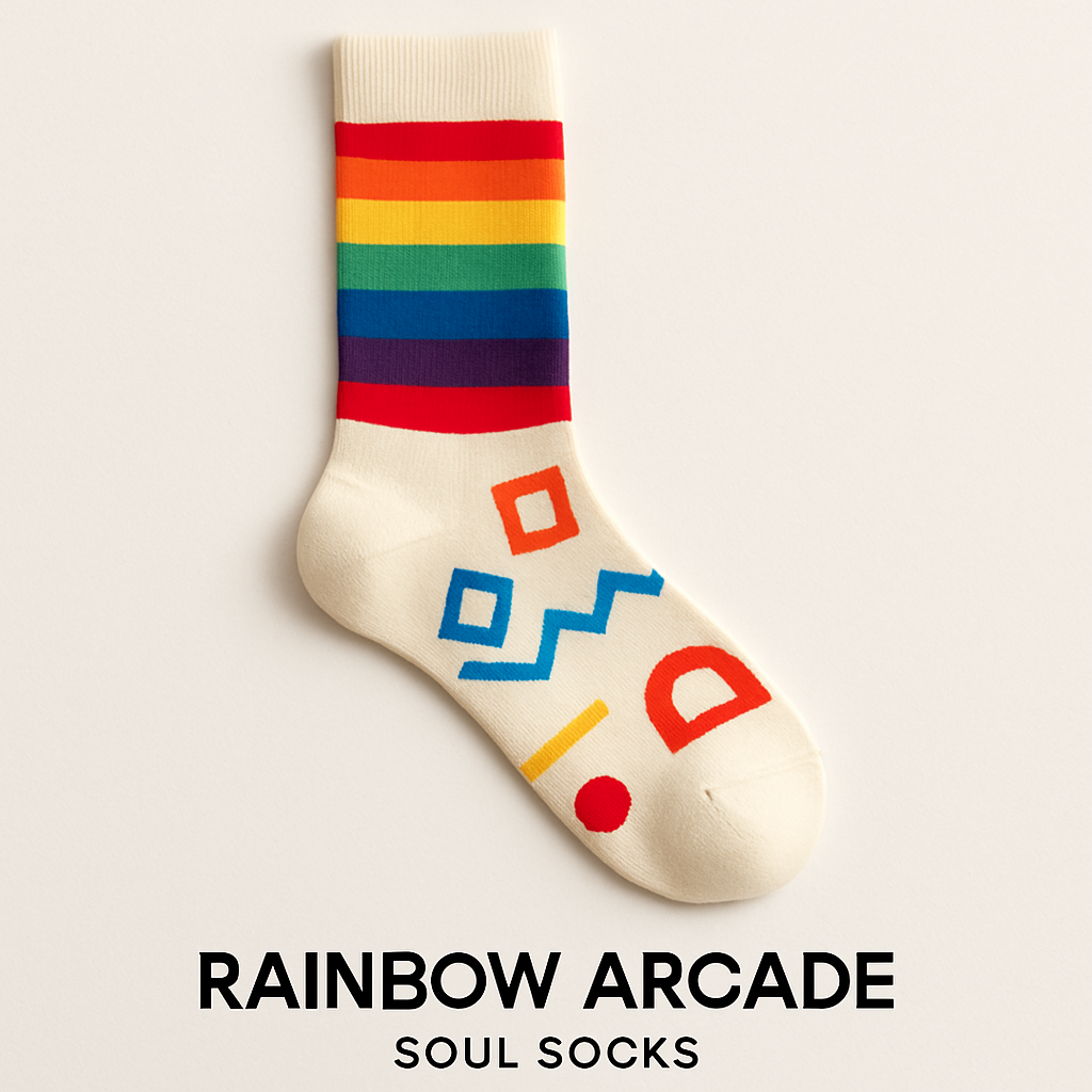 Rainbow Arcade Soul Socks