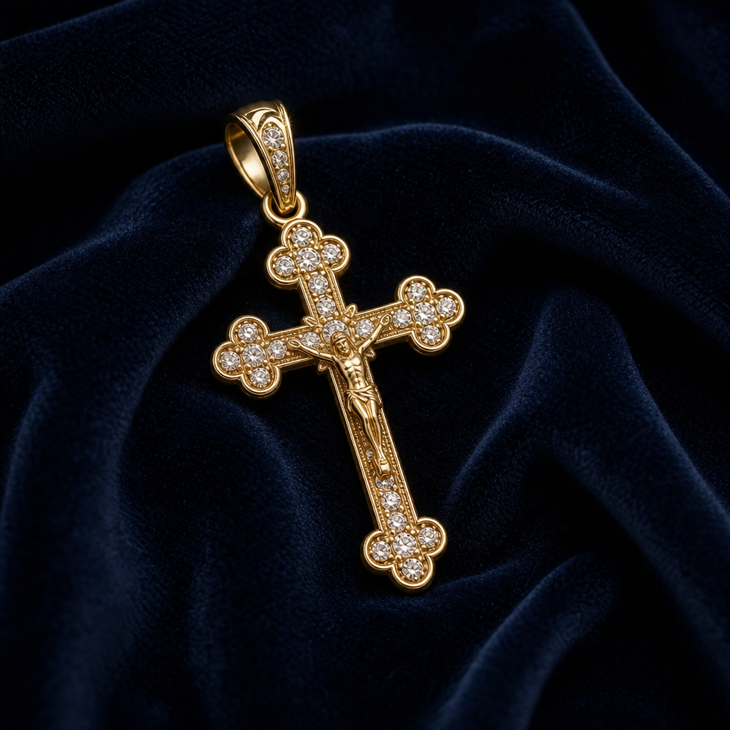 Personalized bracelet in warm yellow gold with engraved initials and a slim hand-shaped profile