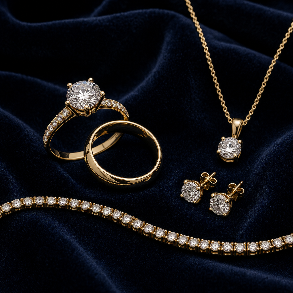 Personalized symbolic jewelry with an engraved pendant and a small cross charm in warm metallic tones