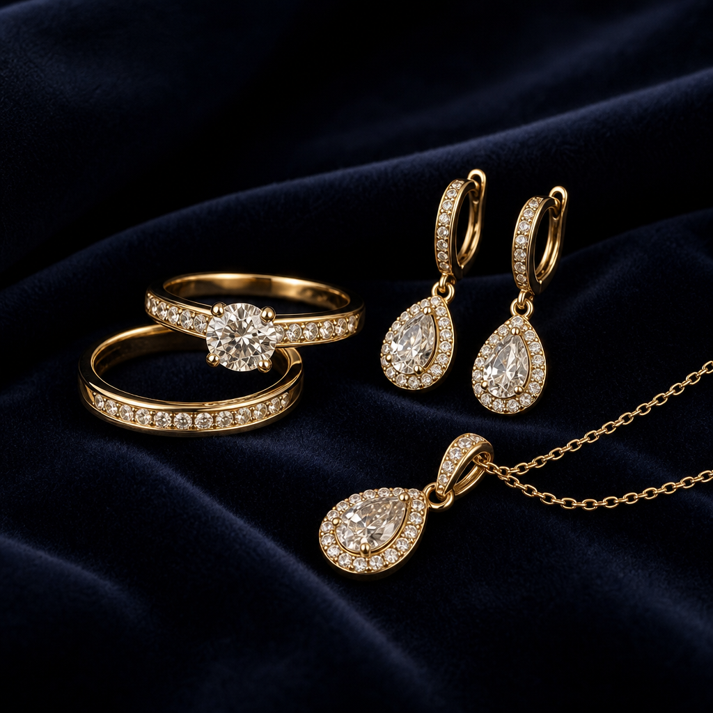 Detail image of handcrafted drop earrings with pear-cut stones and delicate milgrain edging