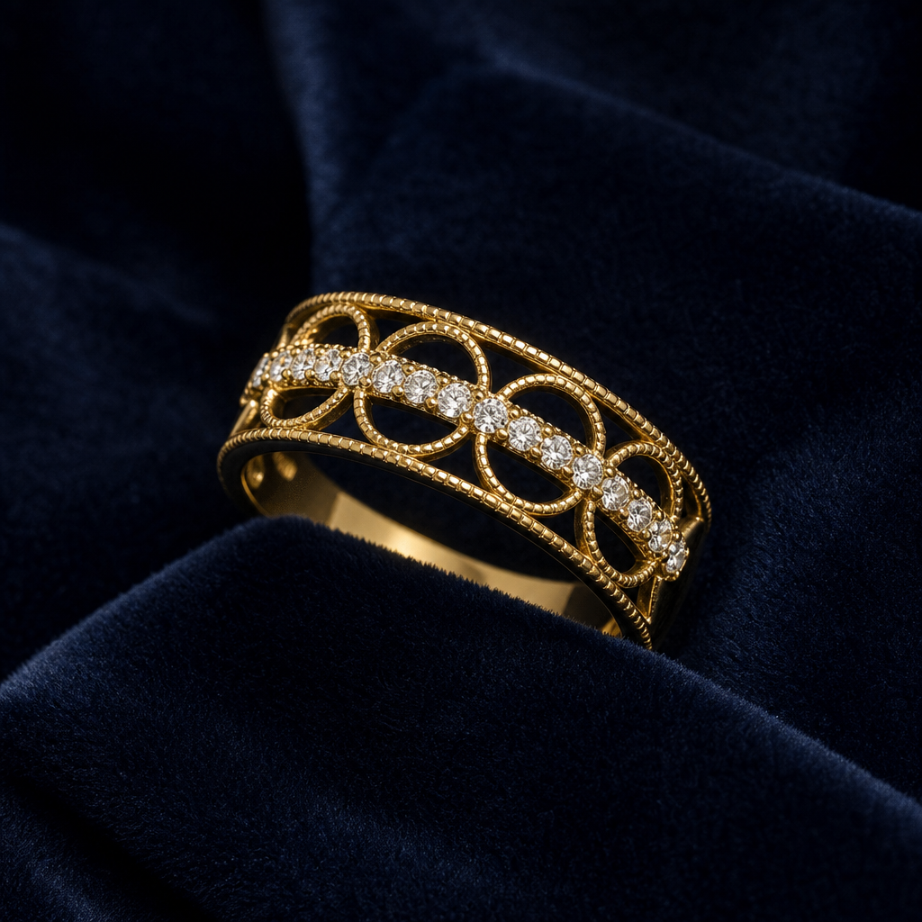 Personalized pendant in polished precious metal with delicate engraving details in a clean editorial setup