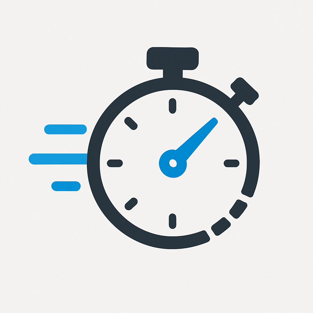 Clock representing fast response