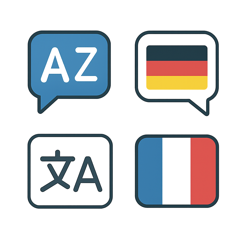 Global language icons