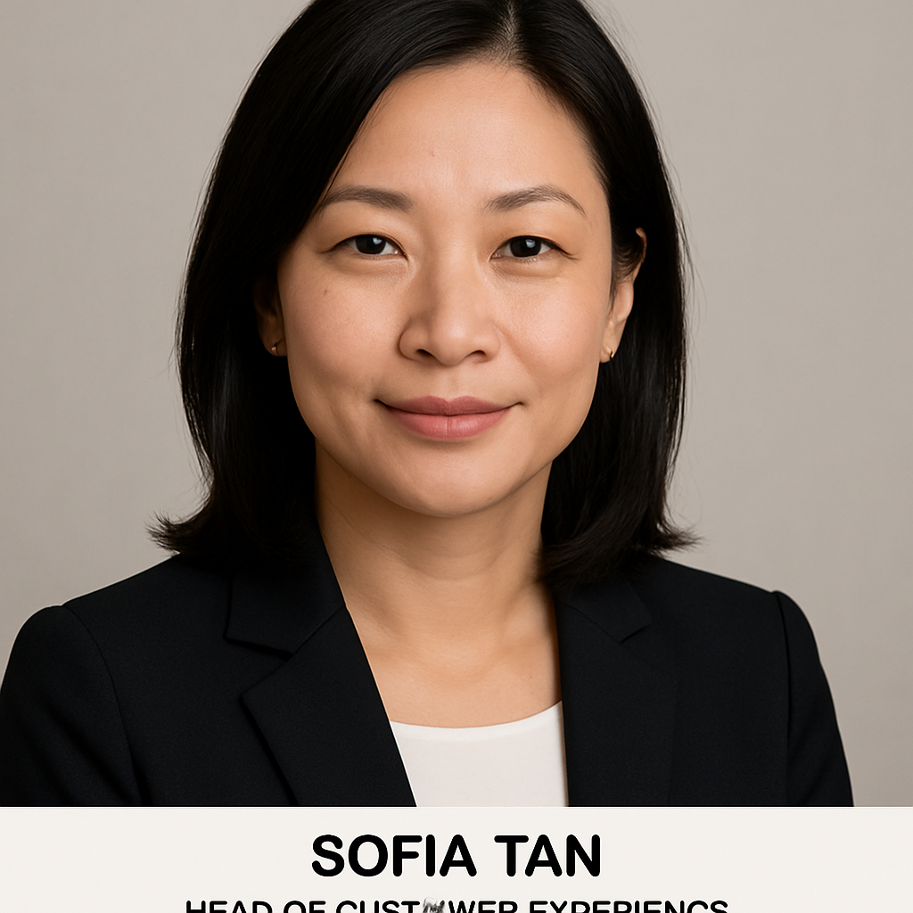 Portrait of Sofia Tan, Head of CX