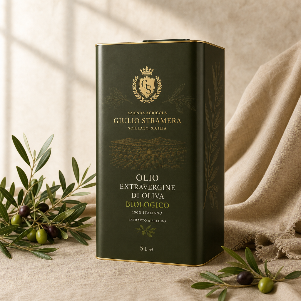 Latta da 5 L d'olio d'oliva extravergine biologico