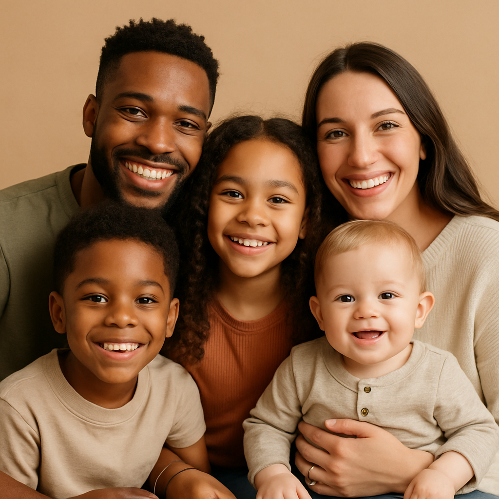 Diverse family portrait