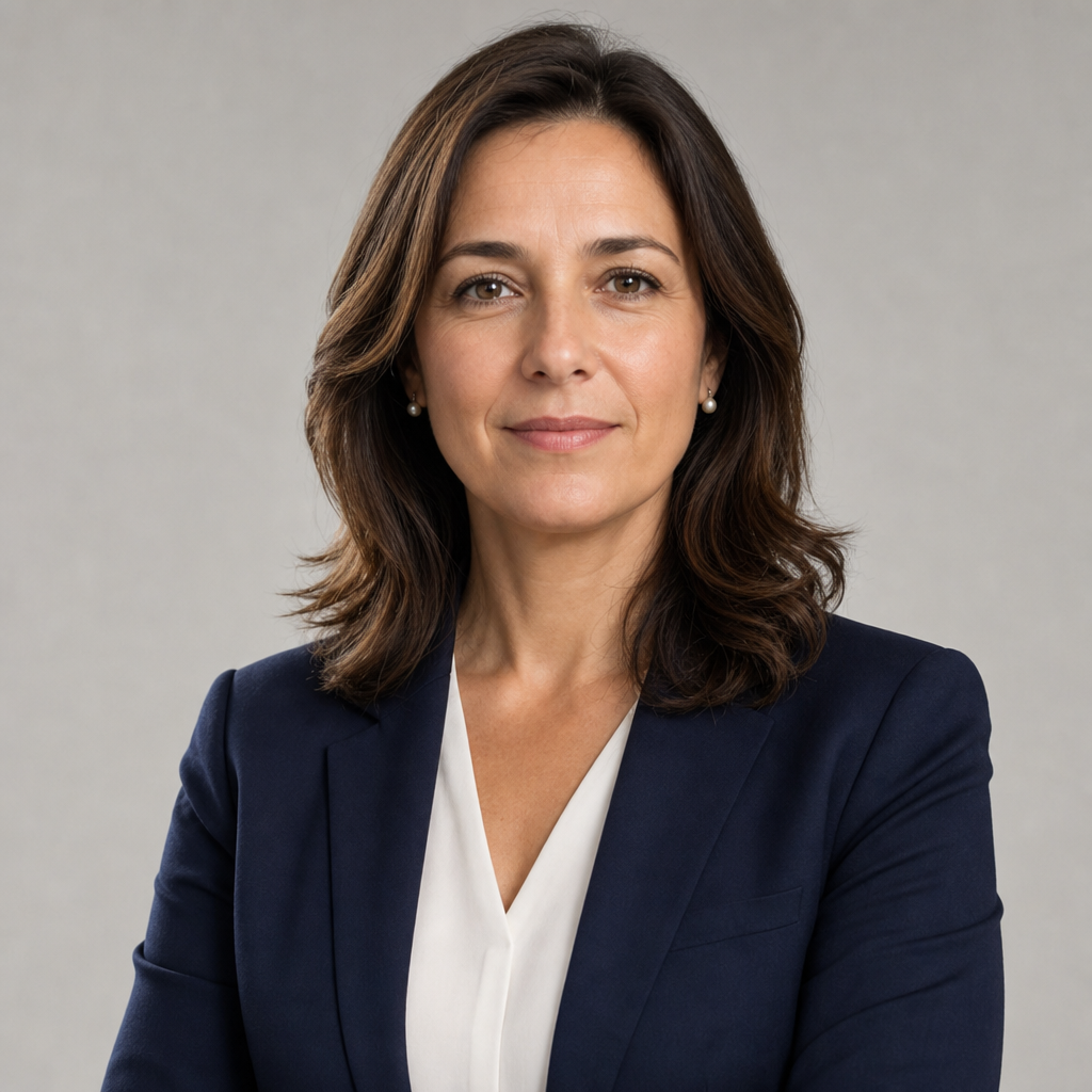 Real headshot placeholder of Ana Marques, senior corporate law partner