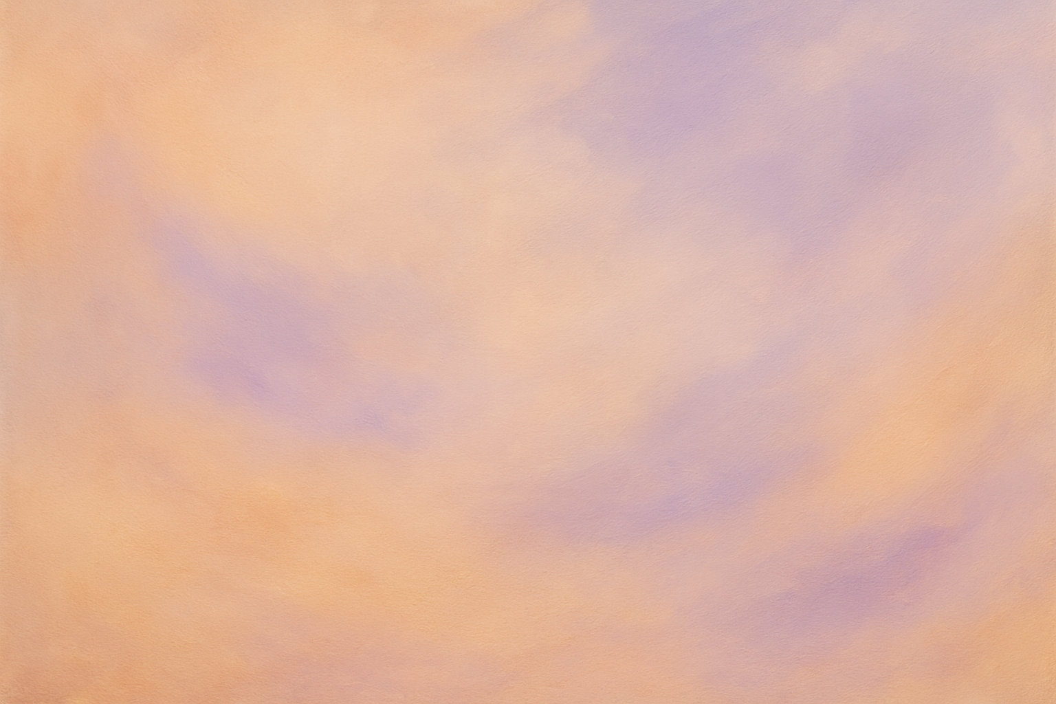 Abstract painting with soft peach, lavender, and golden tones drifting across the surface