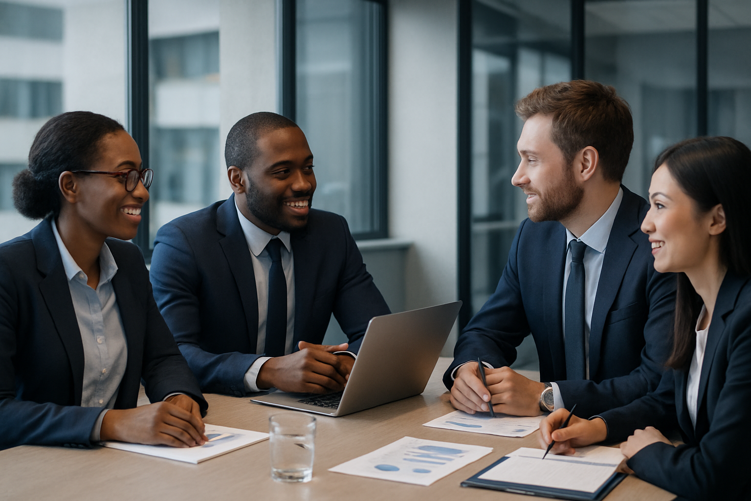 People in a business meeting