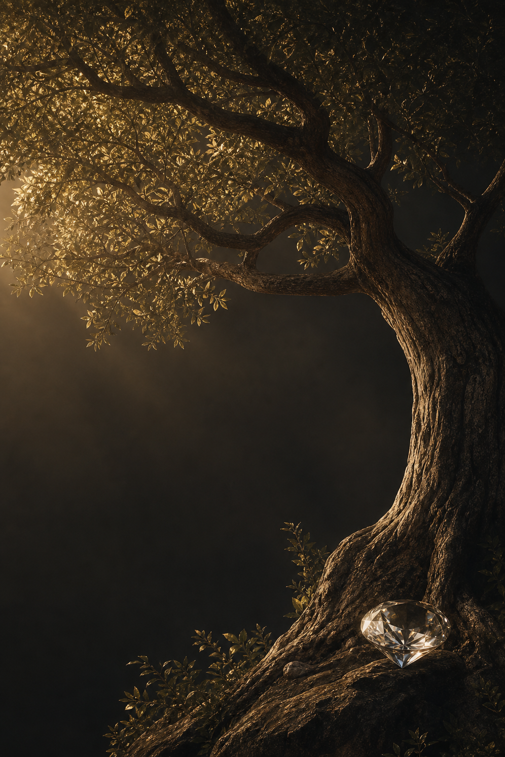 Elegant devotional image featuring a tree and a Proverbs 13:22 quote