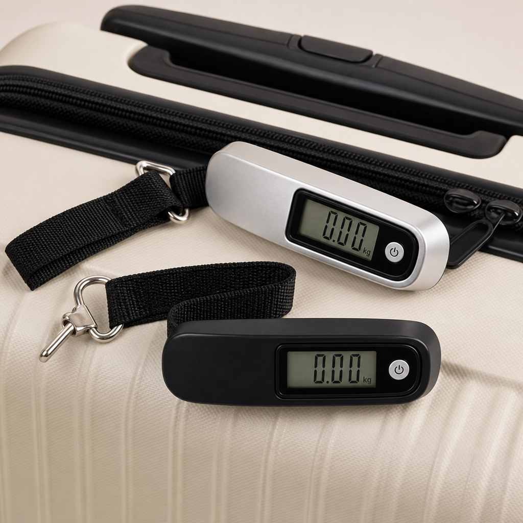 Mini digital luggage weight scales with suitcase handle
