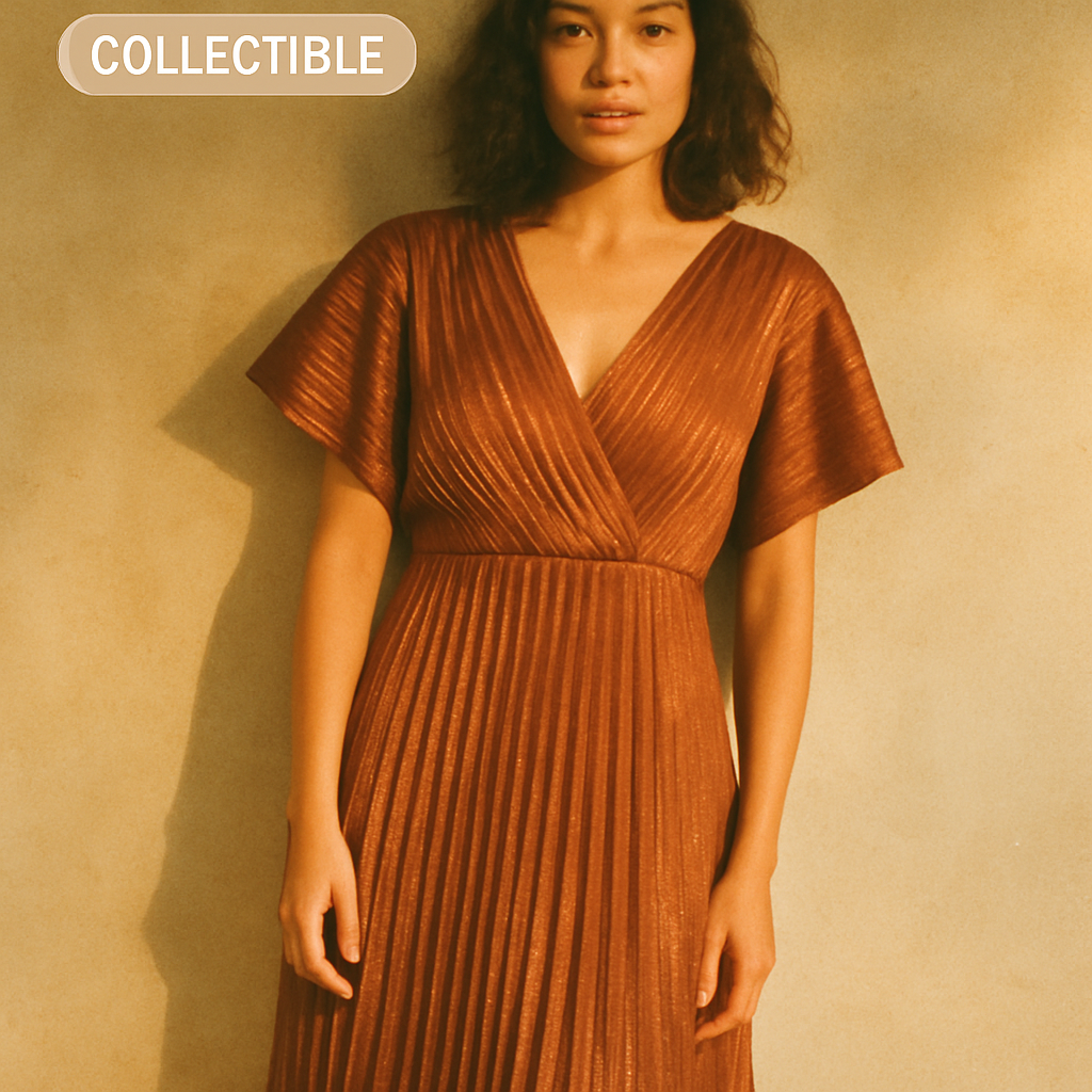 Disco Hour Pleated Midi Dress