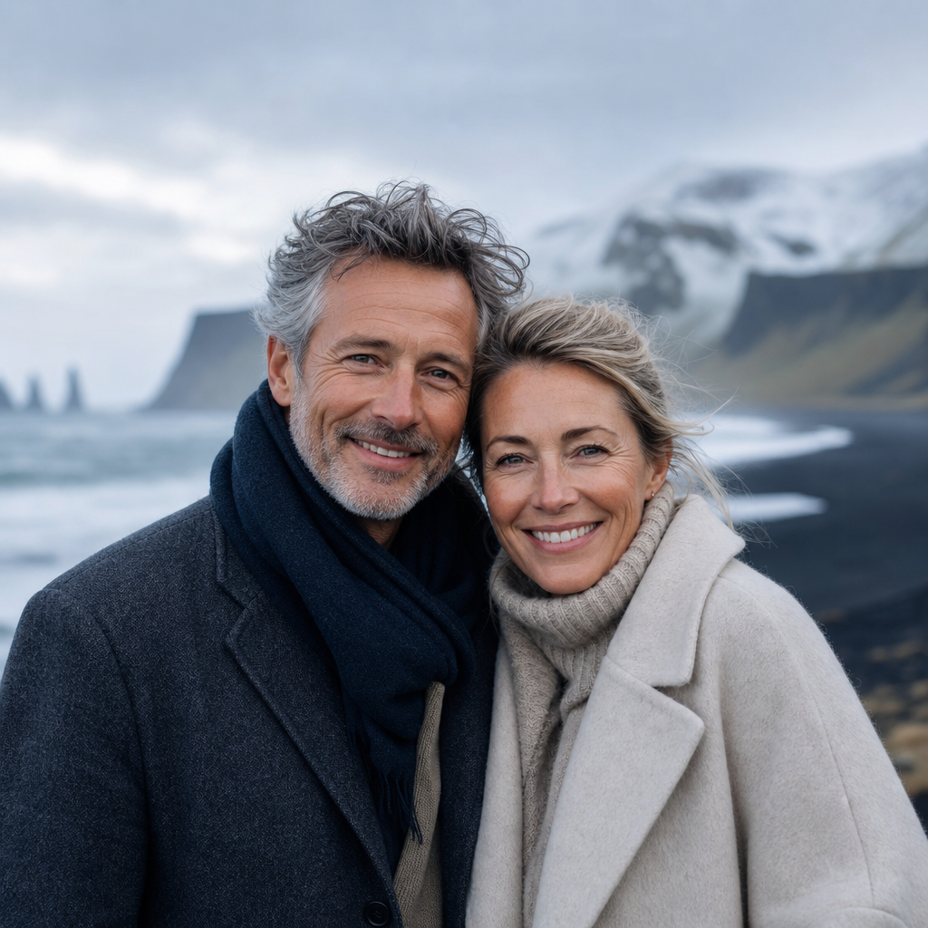 Eleanor and James Whitfield, a couple who traveled through Iceland