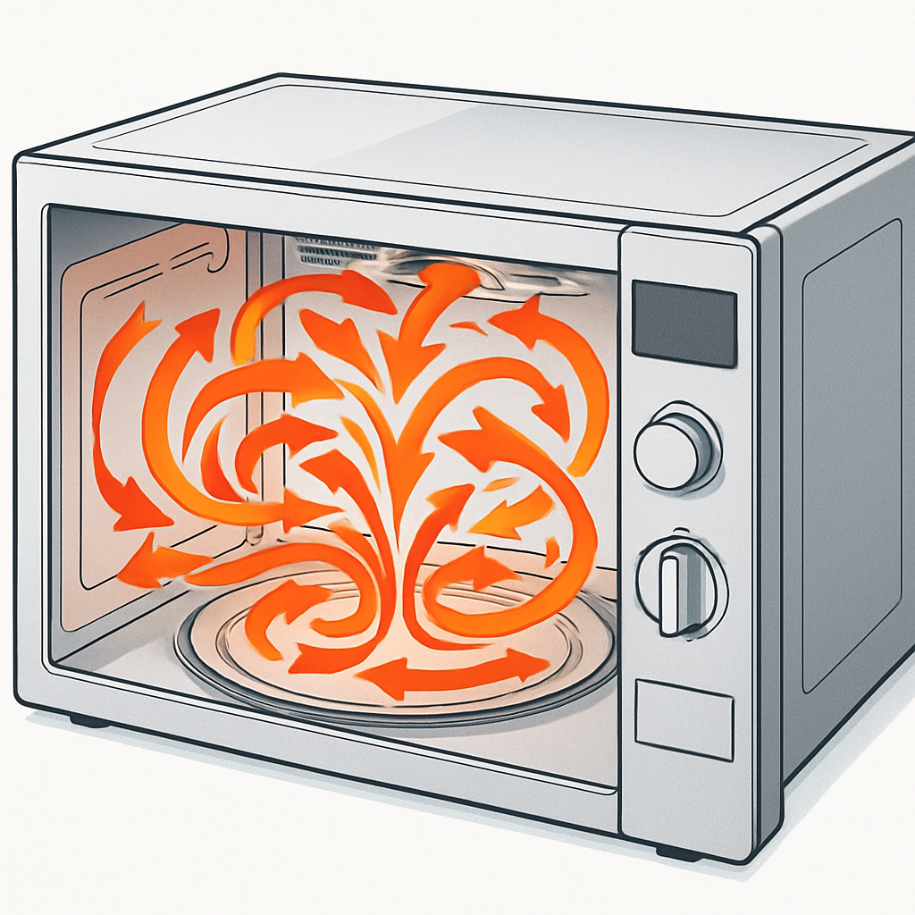 Diagram of SaniStorm multidirectional airflow inside SaniMicro