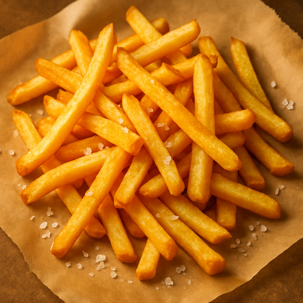 Хрустка картопля фрі: апетитна гірка золотистої картоплі з морською сіллю