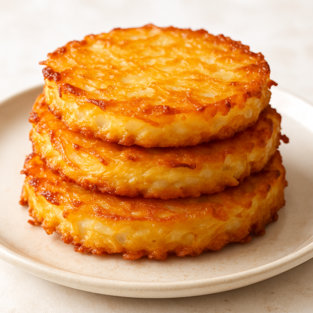 Золотисті деруни, викладені на тарілці